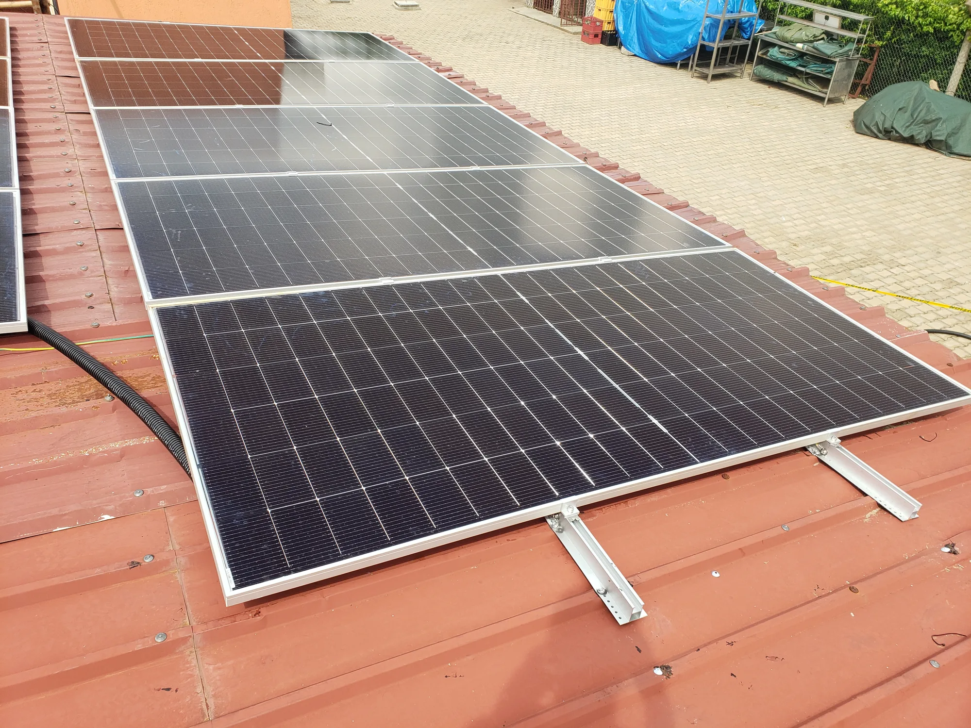 Off-grid solar and battery system at a remote lodge in Northern Uganda